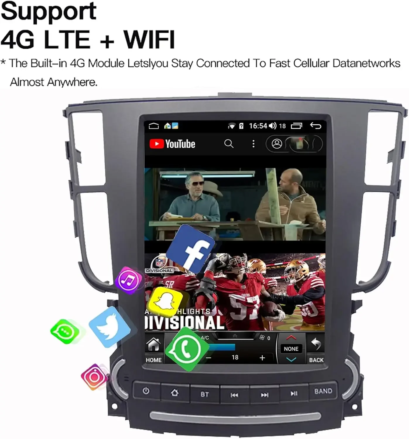 10 inch Android 12 Car Radio For Acura TL 2004-2008 Carplay GPS Navigation Multimedia player Head Unit With AC Panel