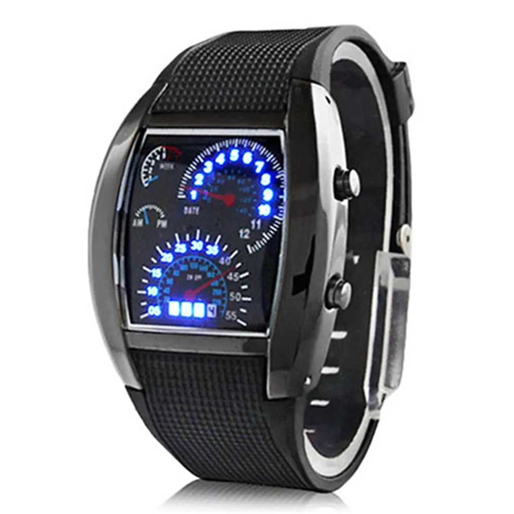 

New Stainless Steel Men Luxury Fashion Quartz Smart Watch LED Data Display Student Sports Wristwatch WristBand Gifts