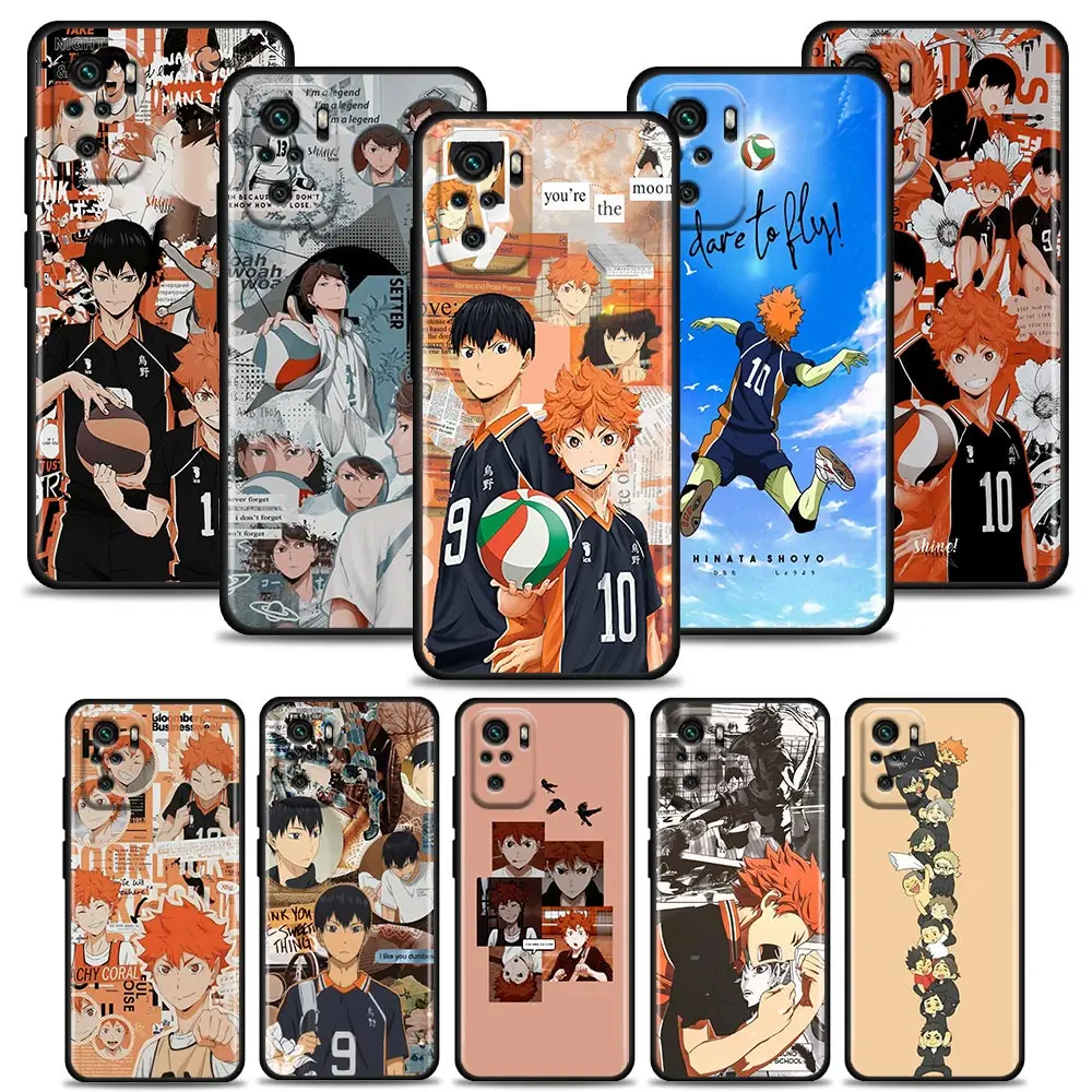 

Phone Case for Redmi 10 9 9A 9C 9i Case K20 K30 K40 Plus Note 10 11 Pro Soft Silicone Cover Haikyuu Hinata Attacks