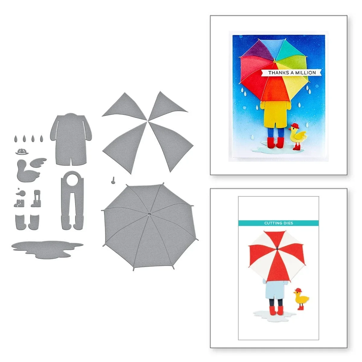 2024 июня Новый Dancin' in the Rain Umbrella Утка Гравированные металлические штампы для