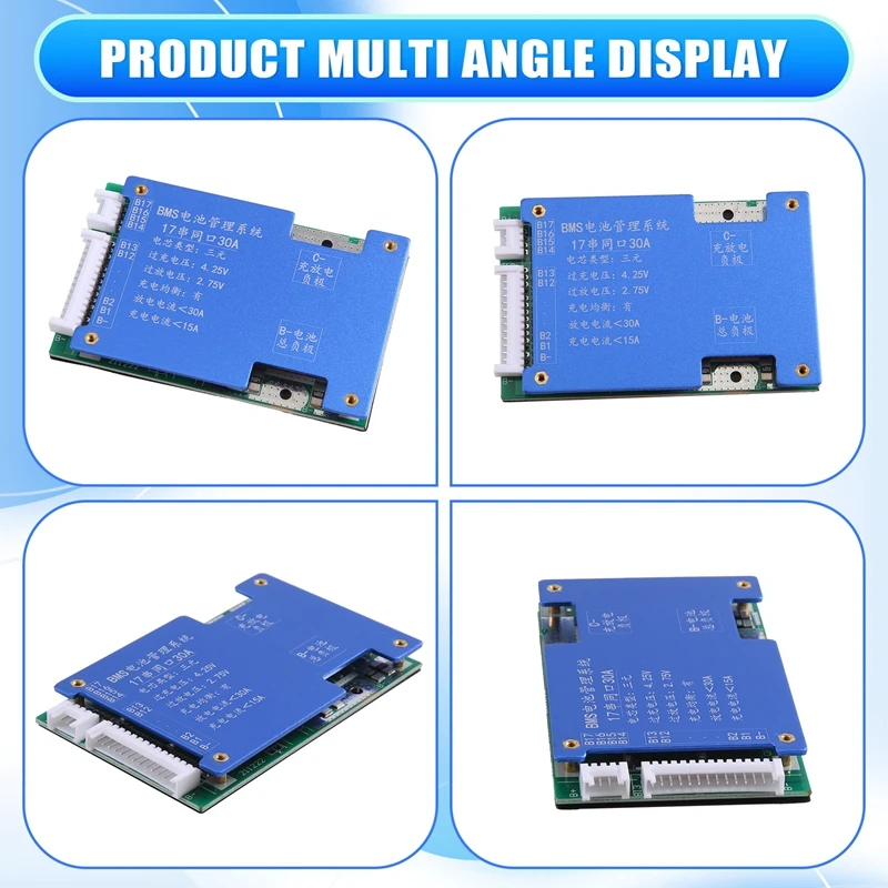 18650 Батарея Bms 17S 60 В Литий-ионная батарея Общий порт Зарядная панель с защитой от