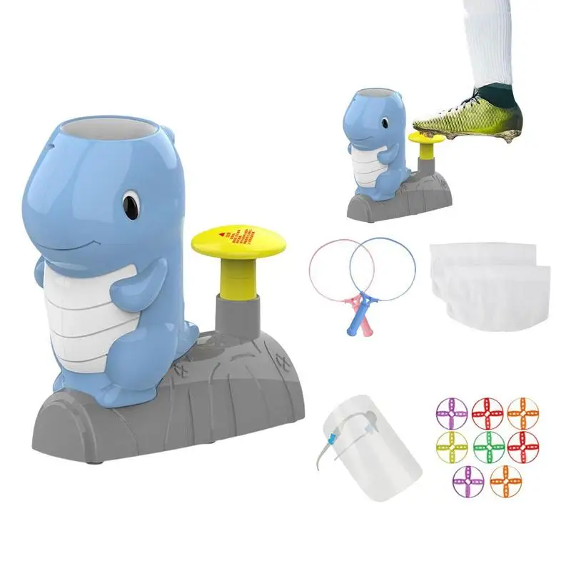 

Dinosaur Flying Saucer Launcher Toys Kids Foot Pedal Flying Saucer Launcher Disc Launcher Machine Outdoor Parent-child Game Toys