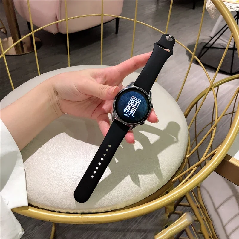 Фото Силиконовый ремешок для Samsung Galaxy Watch 7 6/5/pro/4/6 Classic/active 2 43-47-44 мм 20 мм/22 мм спортивный браслет huawei gt 4/3/2 ремешок №3