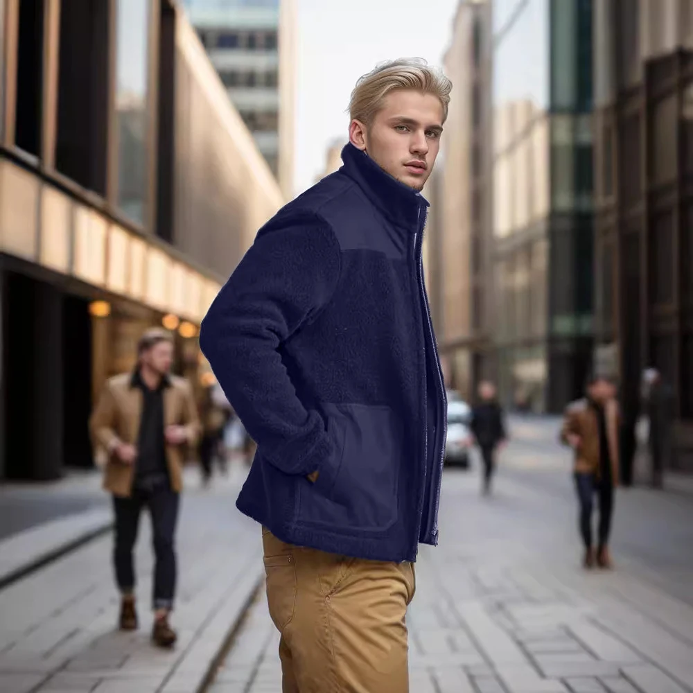 Куртка мужская флисовая демисезонная с воротником-стойкой |