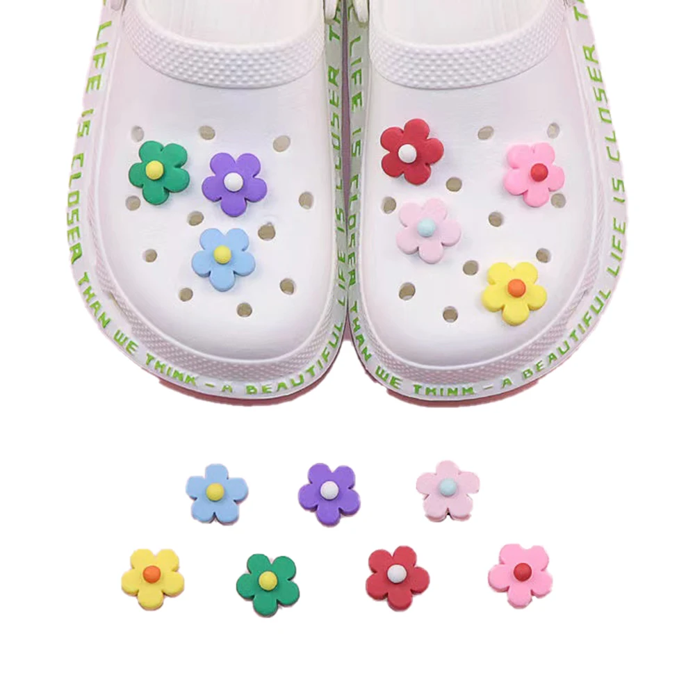 

1pc Cute Flower Girls Shoe Charms for Croc Clogs Sandals PVC Accessories DIY Slippers Decoration Parts Shoes Pins Kid Party Gift