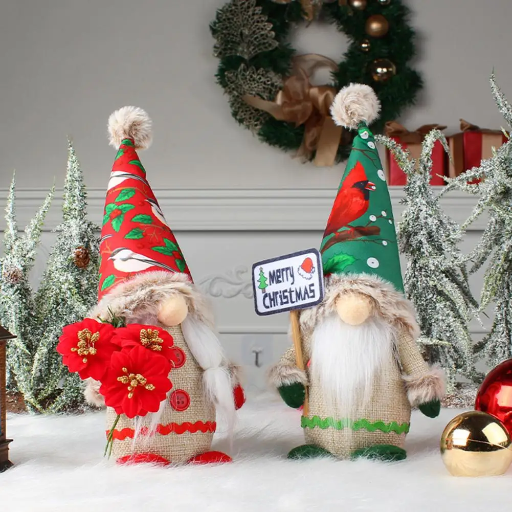 

Lovely Lightweight Add Festive Atmosphere Dwarf Christmas Tree Pendant Christmas Gnome Doll for Shopping Mall Window