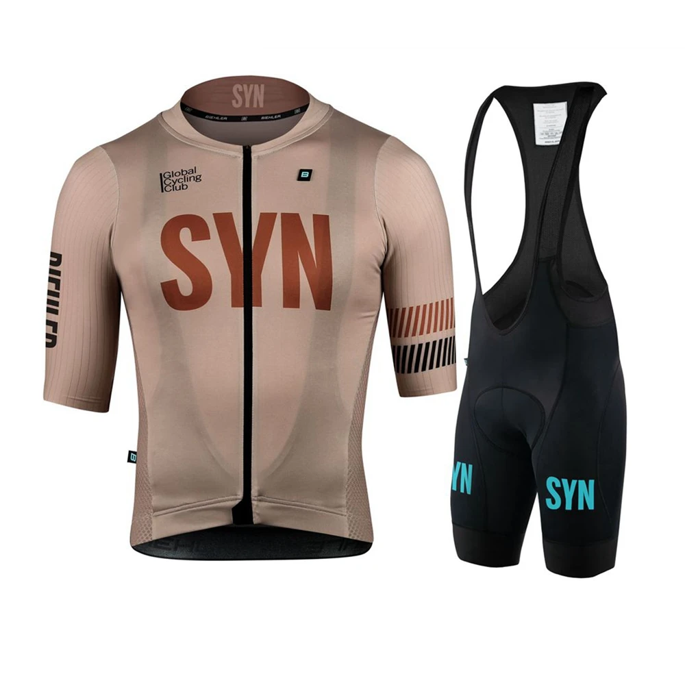 

Дышащий велосипедный костюм SYN с принтом и коротким рукавом, комбинезон, шорты и Джерси с коротким рукавом для шоссейного велосипеда, одежда для горного велосипеда