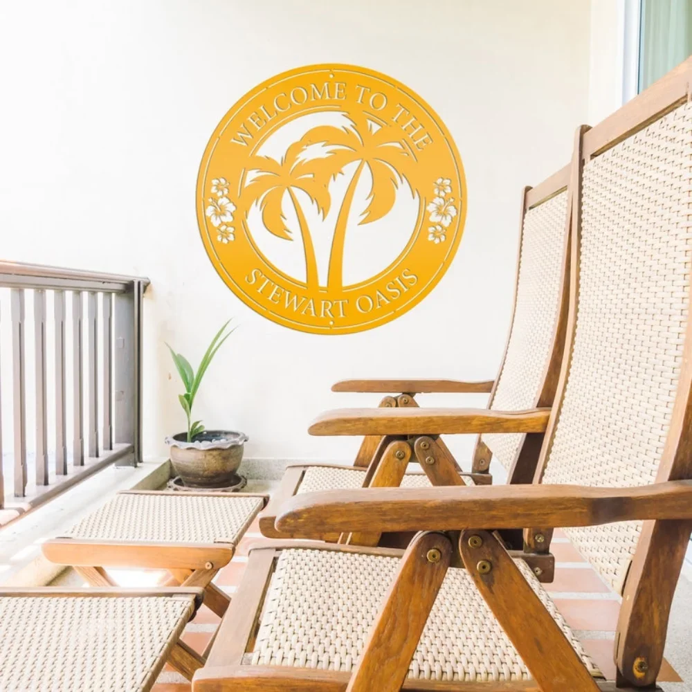 Персонализированный знак тропического патио индивидуальный декор для бассейна