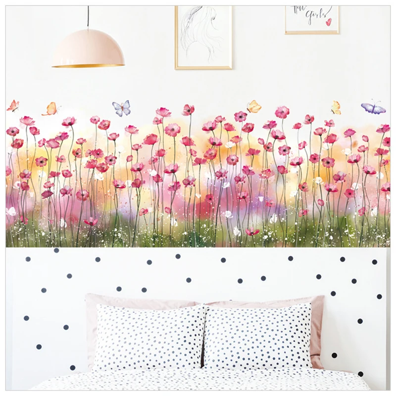 

Plant Flower Wall Sticker Home Living Room Decor Vinyl Wall Sticker Small Daisy Sunflower DIY Kids Door Mural Wallpaper