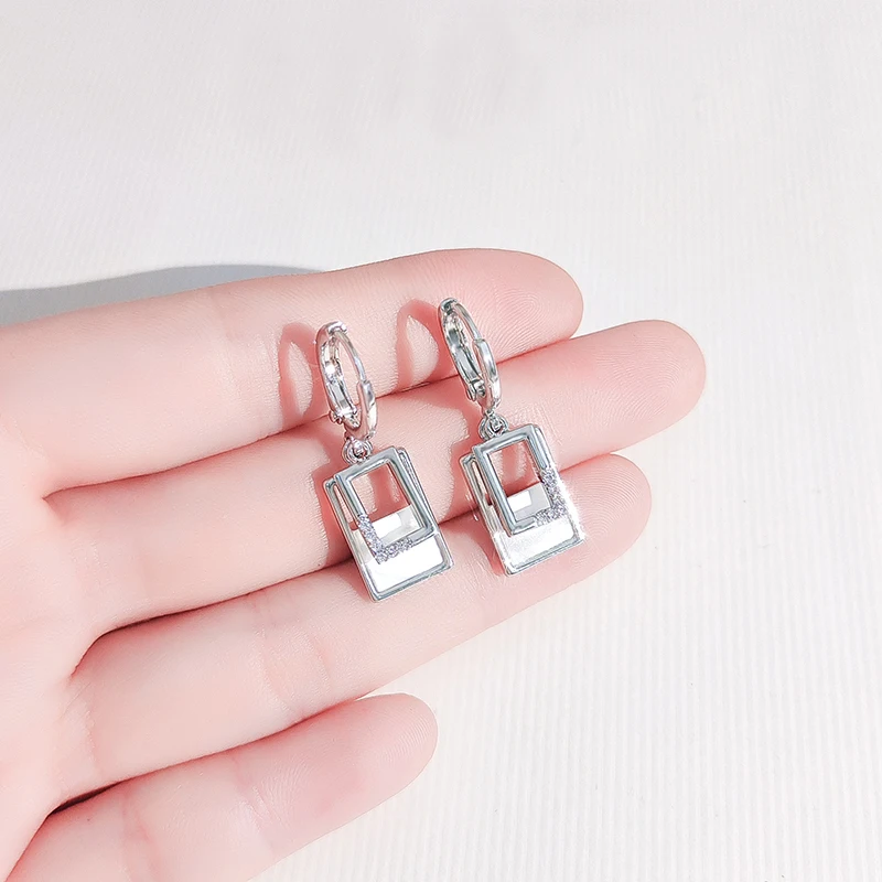 Интернет-модные серьги знаменитостей новые модные квадратные легкие роскошные