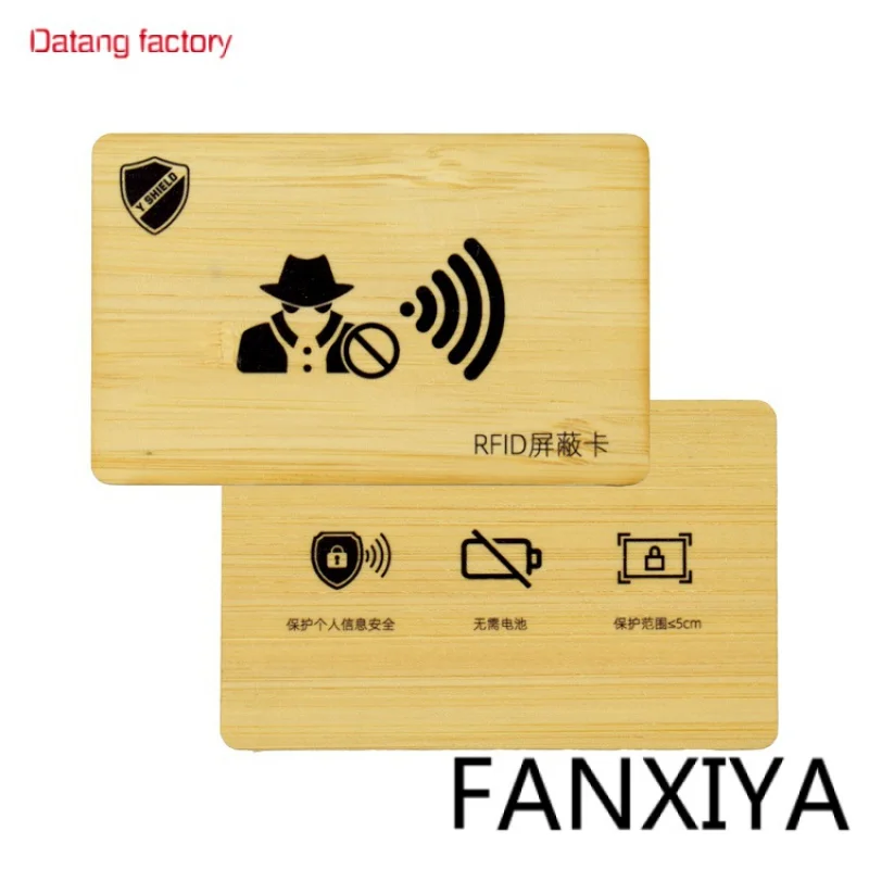 

Eco friendly Wood Anti Skimming Credit Card RFID Blocker NFC Card Skimmer RFID Blocking Card