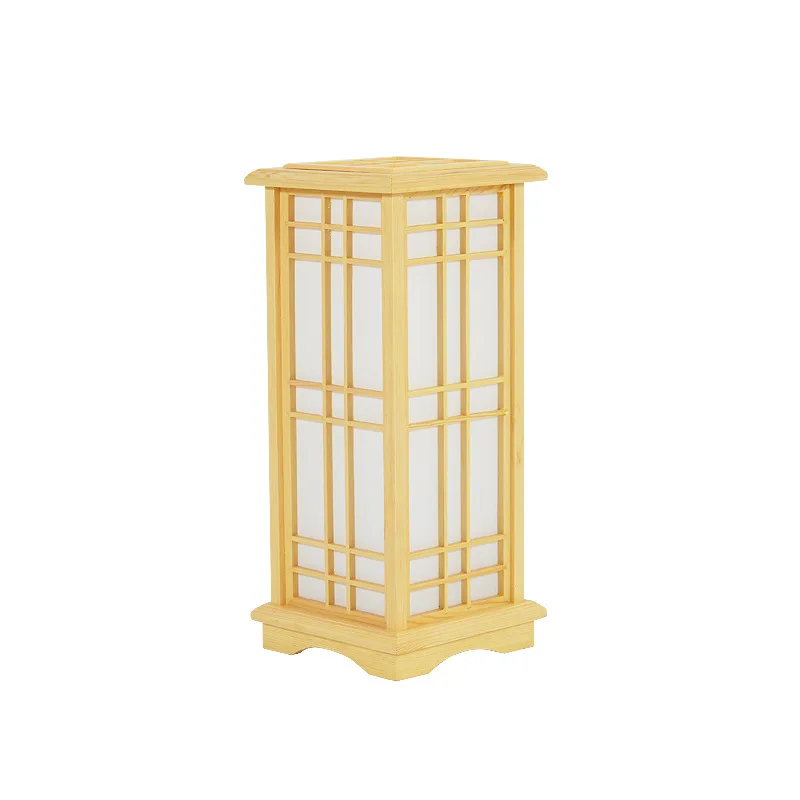 Японский стиль татами светодиодный шестиугольный деревянный стол с белым