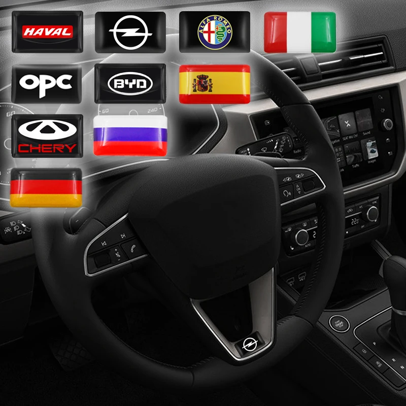 

10pcs Car Stickers Steering Wheel Air Panel Decorative for Renault Clio Laguna 2 Megane 2 3 Duster Logan Captur Car Accessories