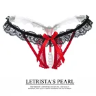 Сексуальное женское белье с открытой промежностью, женские кружевные стринги с вырезами, трусики, стринги, нижнее белье