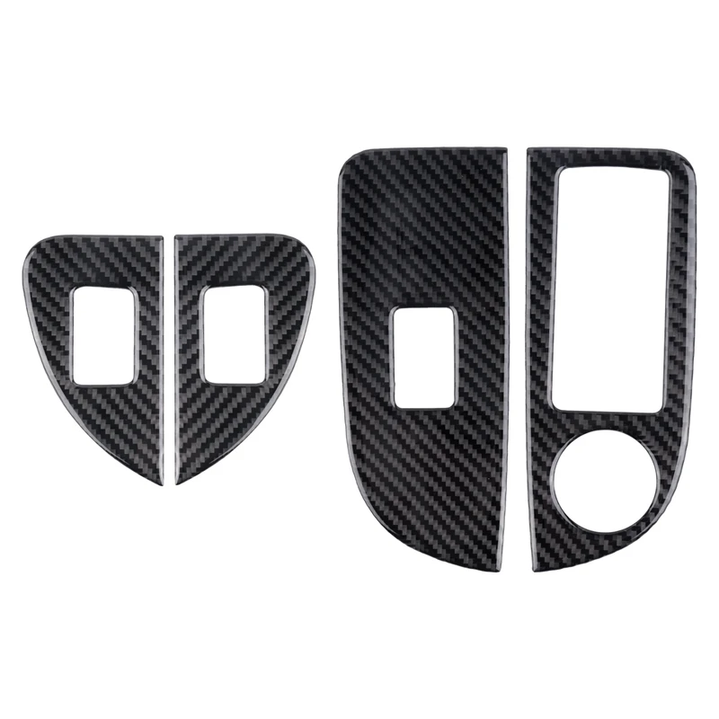 

4Pcs Right Driver Window Control Switch Frame Trims For Alfa Romeo Giulia 17-19