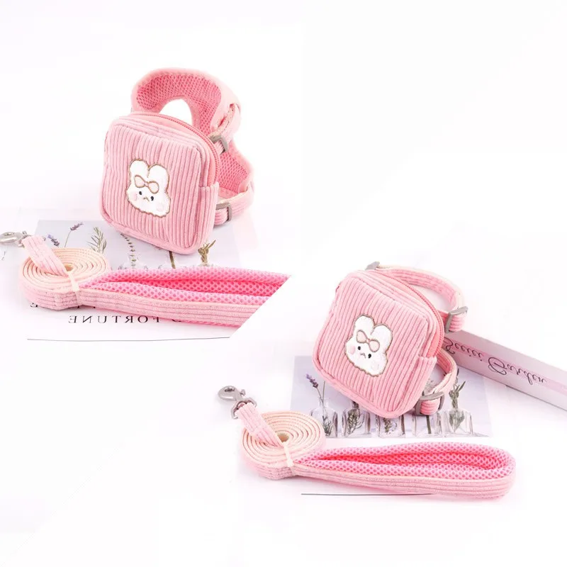 3 шт. поводок для собак и рюкзак набор мягкий дышащий вельветовый нейлоновый