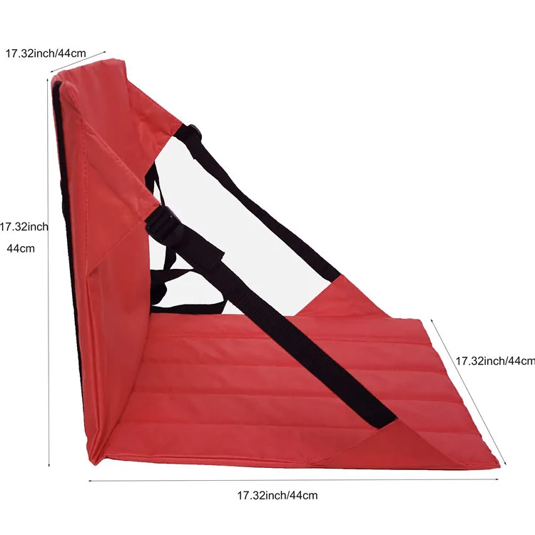 

Portable Camping Seat Cushion Lightweight Padded Seat for Sporting Events and Outdoor Concerts Bleacher Cushion with Backrest