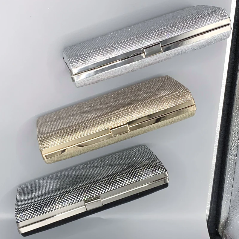 Y2K Classic Hasp Design Female Purse Chic Glitter Rhinestone Decoration Handbag Women Party Elegant Metallic Wallets