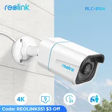 Reolink Smart IP Camera 4K 8MP PoE Outdoor Infrared Night Vision Bullet Camera Featured with Person/Vehicle Detection RLC-810A