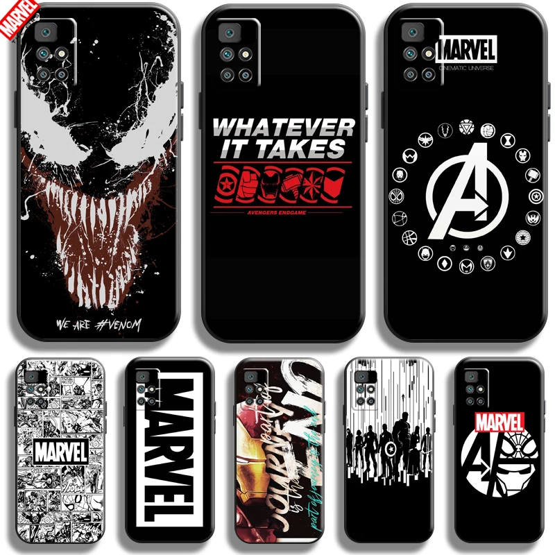 

New Marvel Avengers Logo Phone Case For Xiaomi Redmi 10 Bumper Coque Back Funda