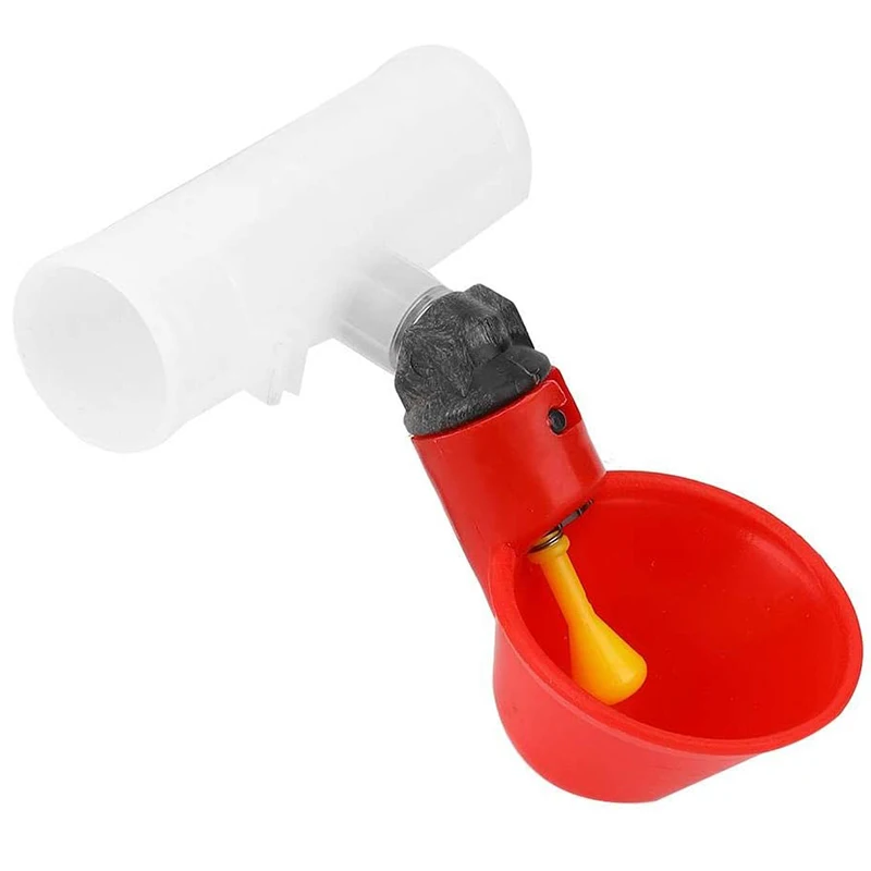 10 шт. автоматическая поилка для цыплят из красного пластика