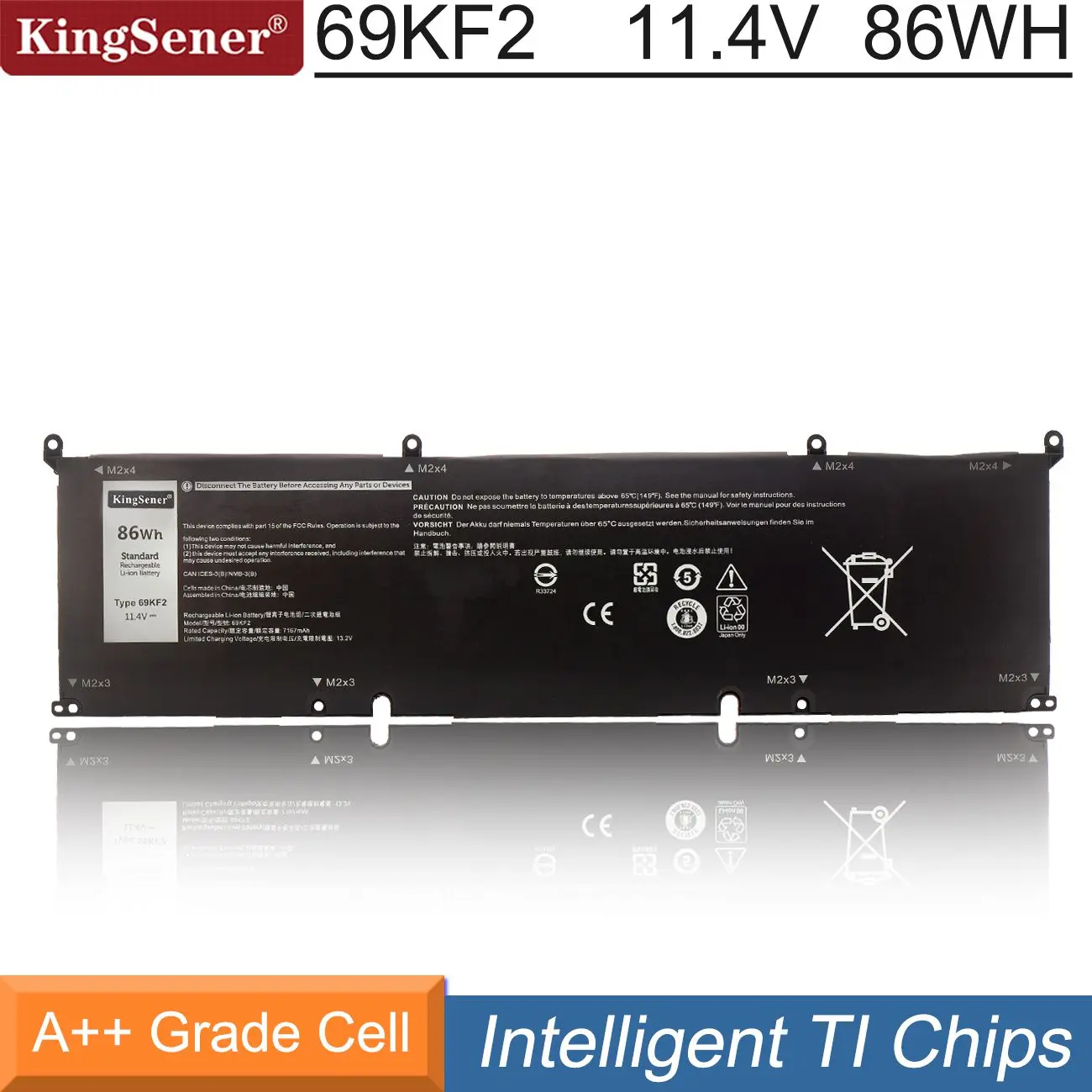KingSener 69KF2 8FCTC 70N2F Battery For Dell Alienware M15 M17 R3 XPS 15 9500 G7 7500 Precision 5550 P100F P45E P91F P87F00 86WH