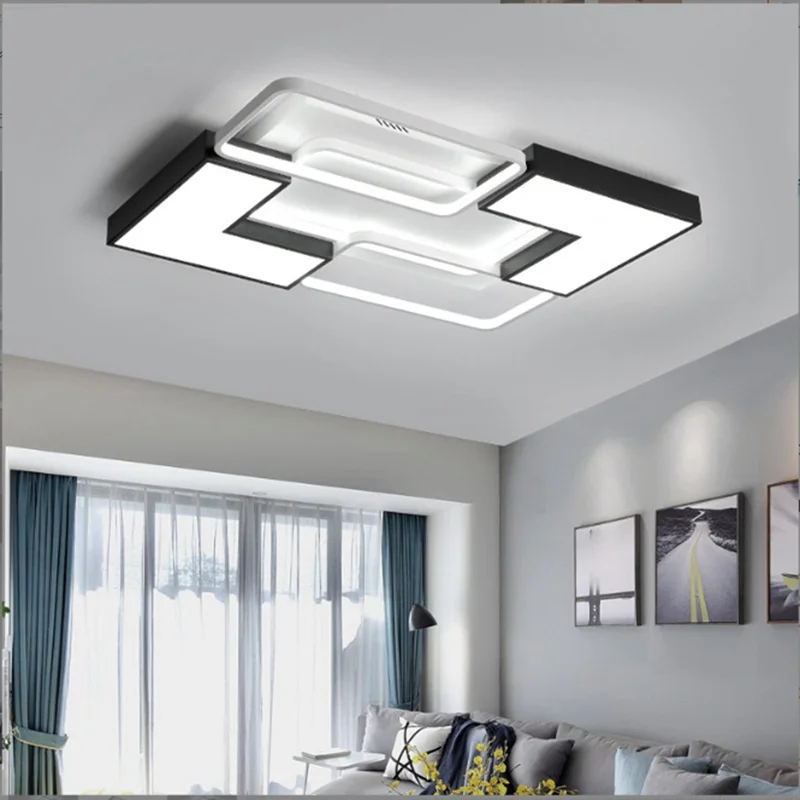 

New LED Living Room Ceiling Light Modern Room Interior Decoration Lamps Fashion Simple Hall Chandelier With Remote Control