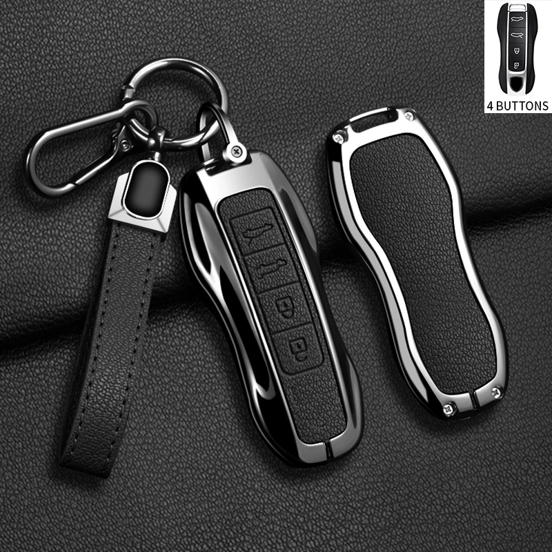 

Чехол для автомобильного ключа из цинкового сплава, брелок для Porsche Panamera Spyder Carrera Macan Cayman Cayenne 911 970 981 991, автомобильные брелки