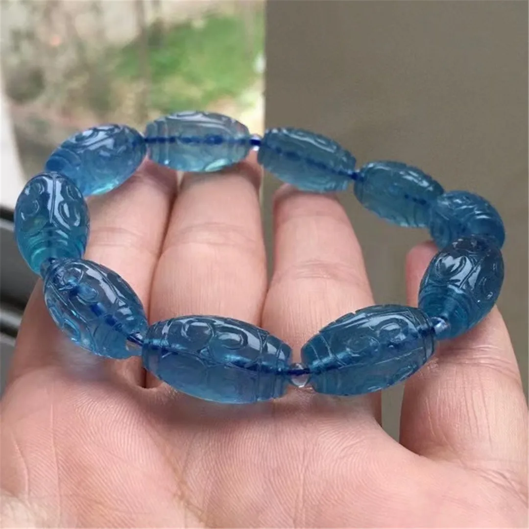 

Лучшие Натуральные Синие Бриллианты, ювелирные изделия для женщин и мужчин, Подарочные кристаллы 16x11 мм, изготовленные вручную бусины рейки...