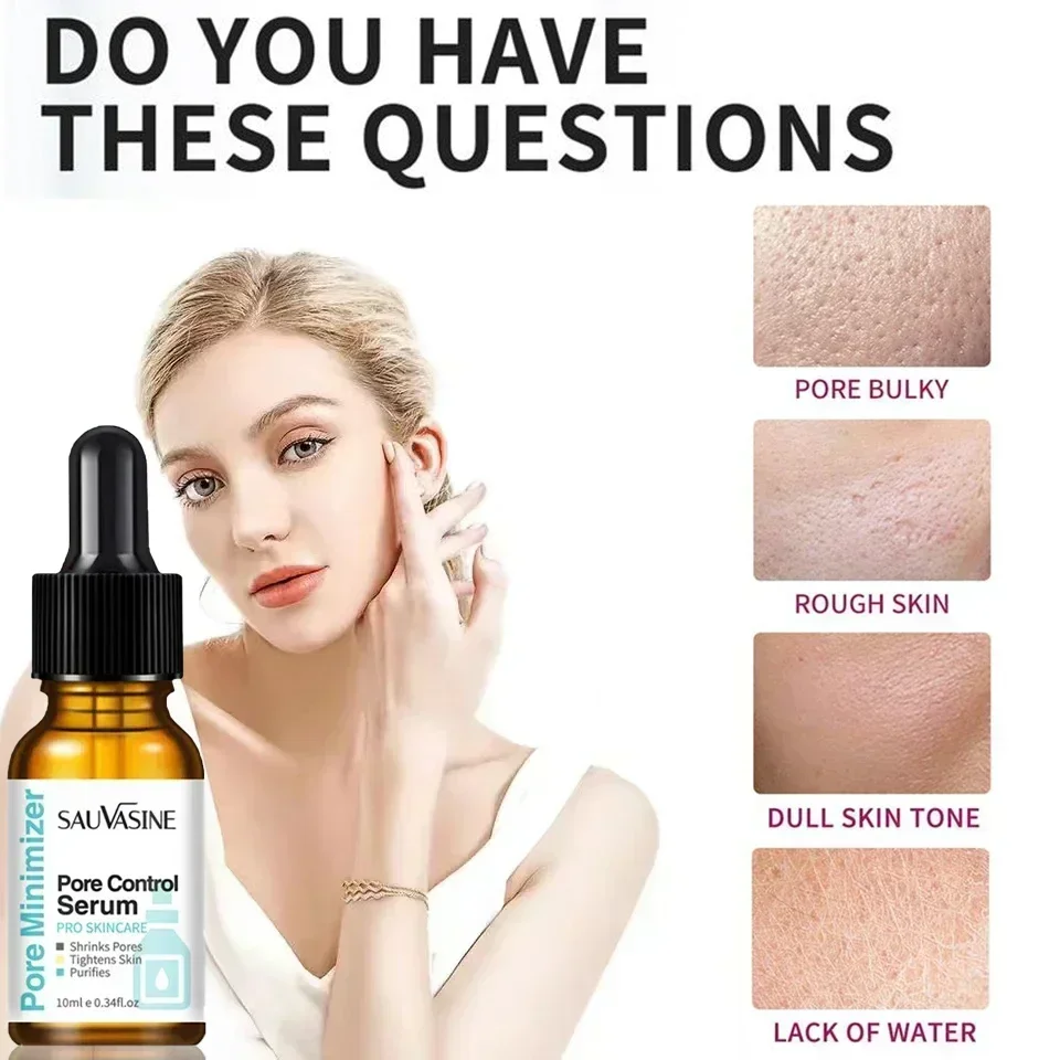 Сужающая сыворотка с большими порами осветляющая для лица восстанавливающая