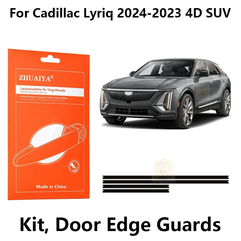 

ZHUAIYA Door Edge Guards Door Handle Cup Paint Protection Film TPU PPF For Cadillac Lyrig 2024-2023 4D SUV car assecories