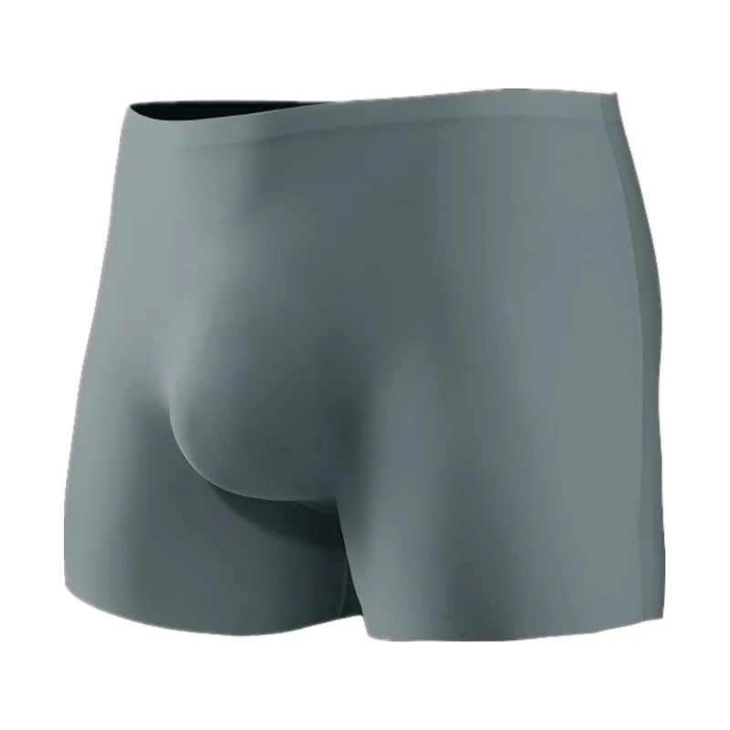 Shorts Seamless Underwear Man Panties Solid Thin Transparent Ice Silk
