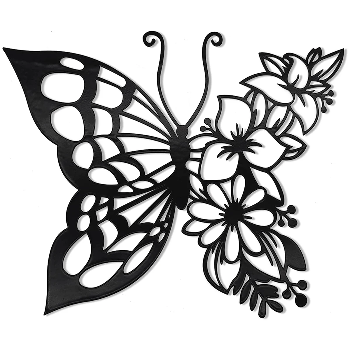 

Metal Wall Art Elegant Butterfly Metal Wall Decor Modern Metal Wall Silhouette Easy Installation Home Decoration for Bedroom