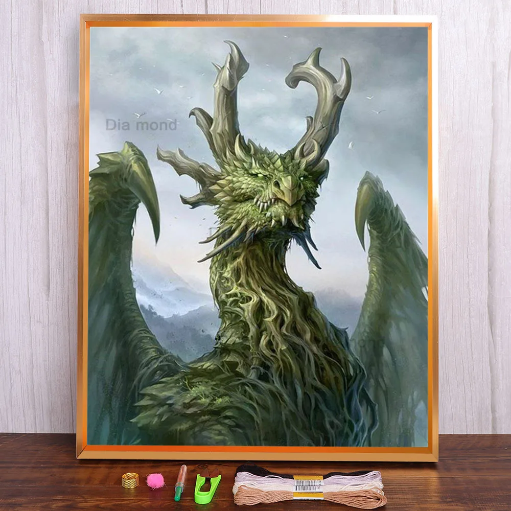 

Mythical Beast Dragon Horse Fox Printed Canvas 11CT Cross-Stitch DIY Embroidery Complete Kit DMC Threads Craft Jewelry