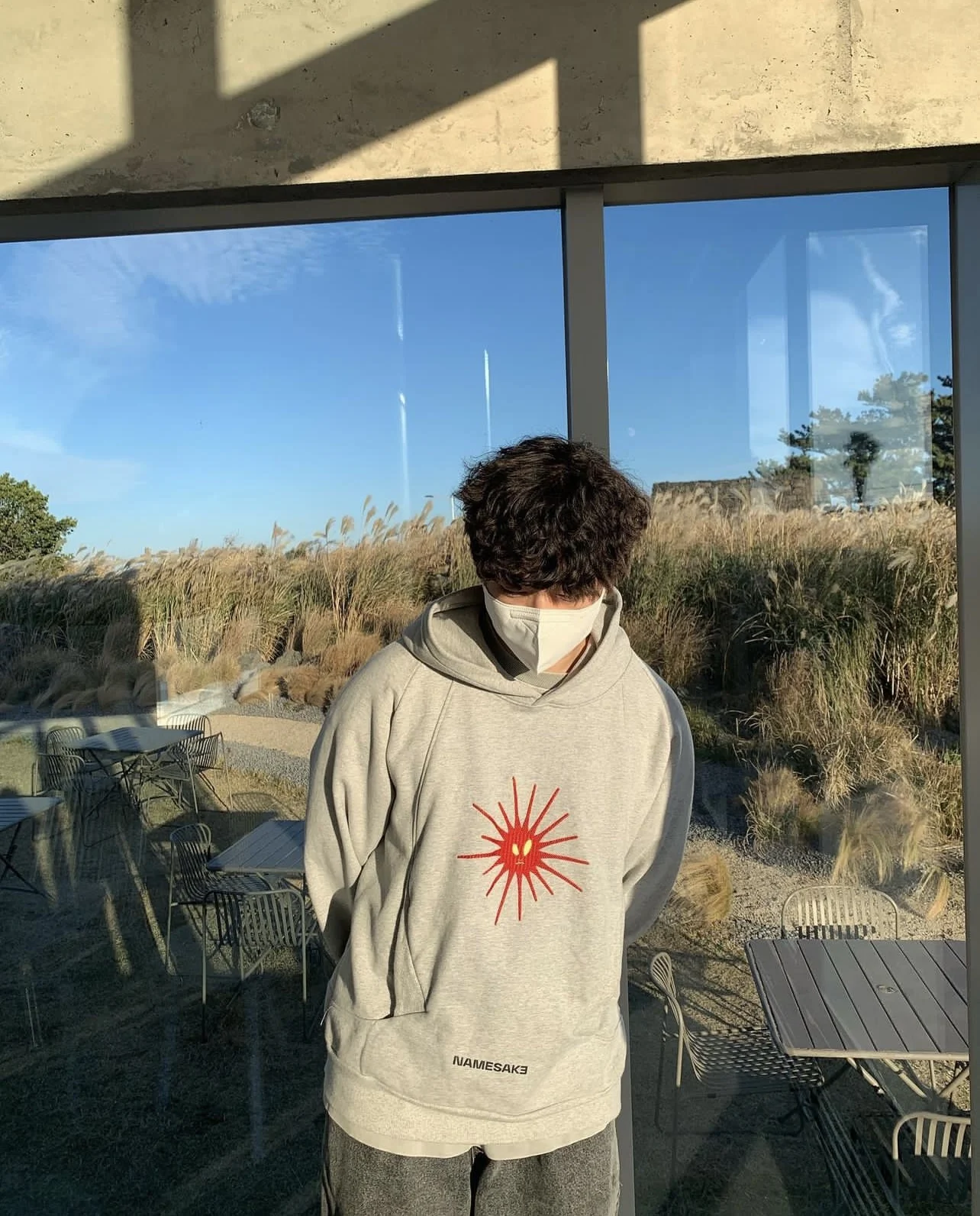 

Oversized NAMENSAK3 Hoodies Men Woman 1:1 High Quality Grey Pullover Embroidery Casual Sweatshirts