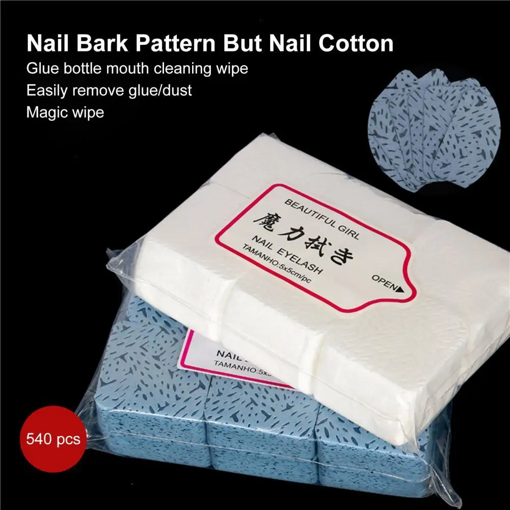 

1Pack Lint-Free Wipes Napkins Nail Polish Remover Gel Nail Wipes Nail Cotton Pads Manicure Pedicure Gel Tools 540pcs