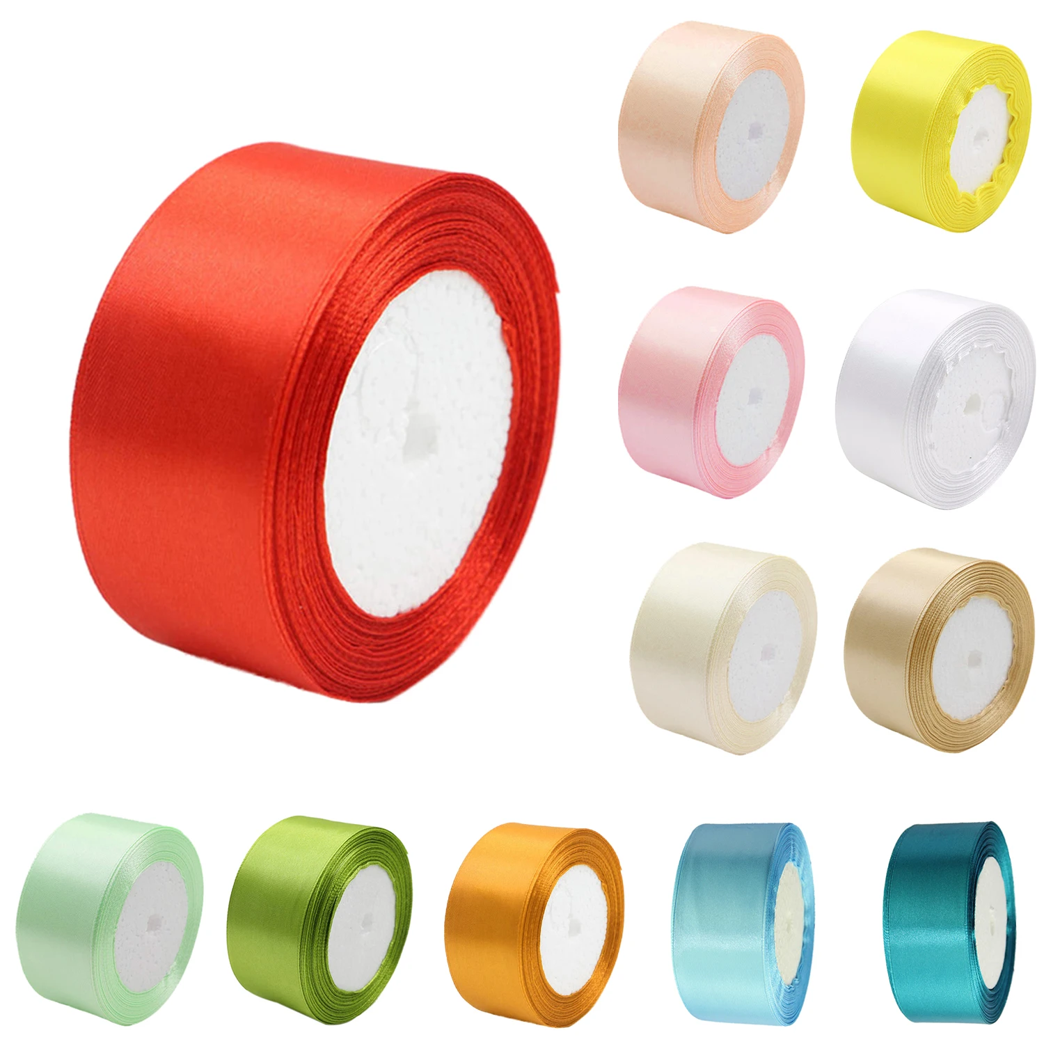 

1 Roll 40Mm 22 Meters Silk Satin Ribbon For Wedding Party