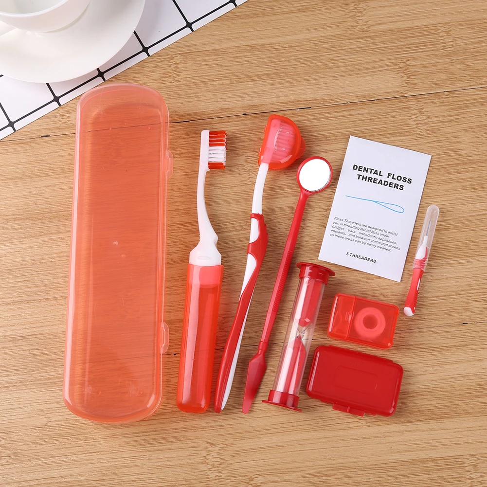 

8pcs/set Pro Dental Teeth Orthodontic Kits Oral Care Cleaning Whitening Tool Suit Interdental Brush Cleaning Kit For Oral Care