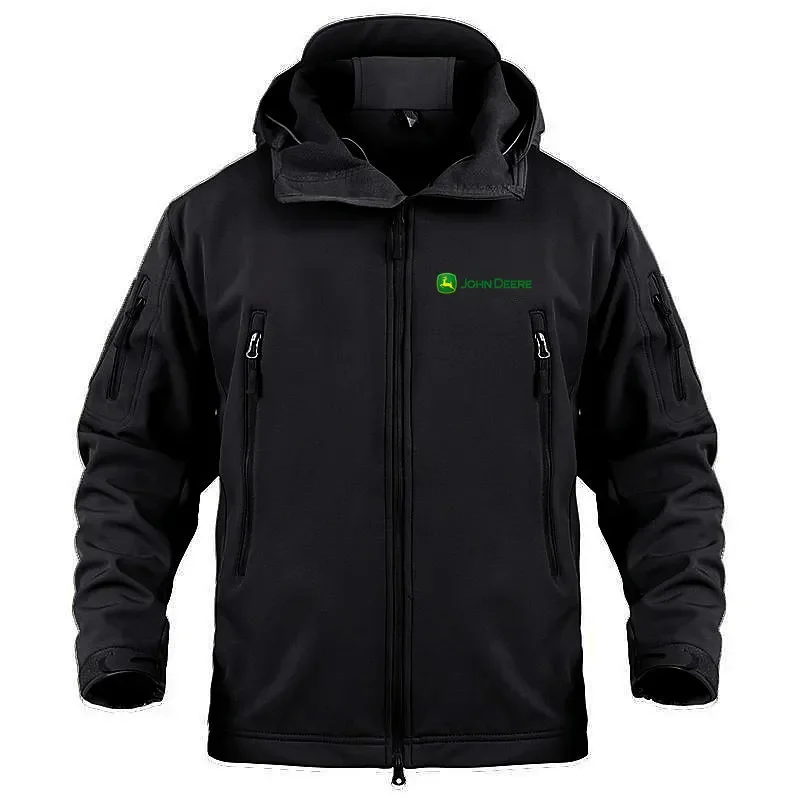 

Мужская Уличная флисовая куртка, черная водонепроницаемая куртка с несколькими карманами, Флисовая теплая куртка для осени и зимы, 2019