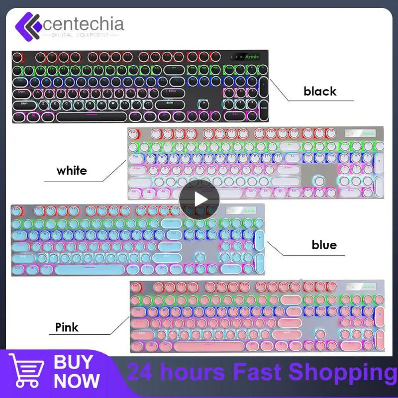 

Computer Accessories Mechanical Keyboard Cap Personalized Retro Keycaps Set Character Transparent Key Cap Punk 104 Key