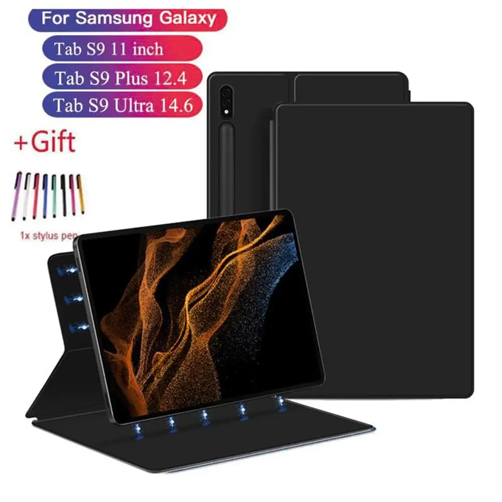 

Магнитный чехол для Samsung Galaxy Tab S9, 11 Plus, 12,4 дюйма, умный чехол для планшета Galaxy Tab S9 Ultra, 14,6 дюйма, с держателем для карандашей