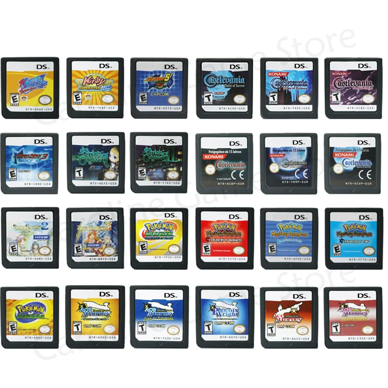 

DS Games Kirby Pokemon Ranger Rune Factory Castlevania Etrian Odyssey Series Cartridge Video Game Console Card for NDSI 2DS 3DS
