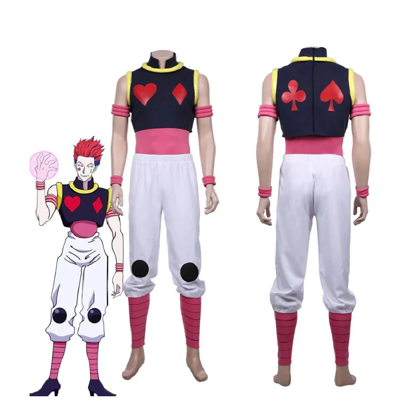 Косплей Охотник X HUNTER Hisoka Аниме Костюм Полный комплект унисекс фантомная труппа