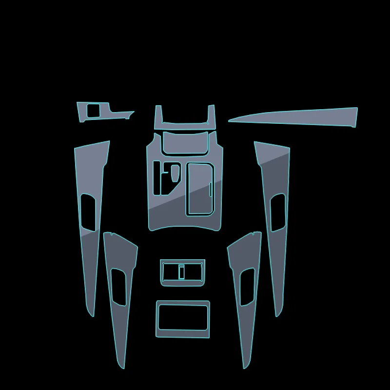 

TPU for Toyota Crown 2010-2020 Transparent Protective Film Car Interior Stickers Central Control Gear Door Air Navigation Panel