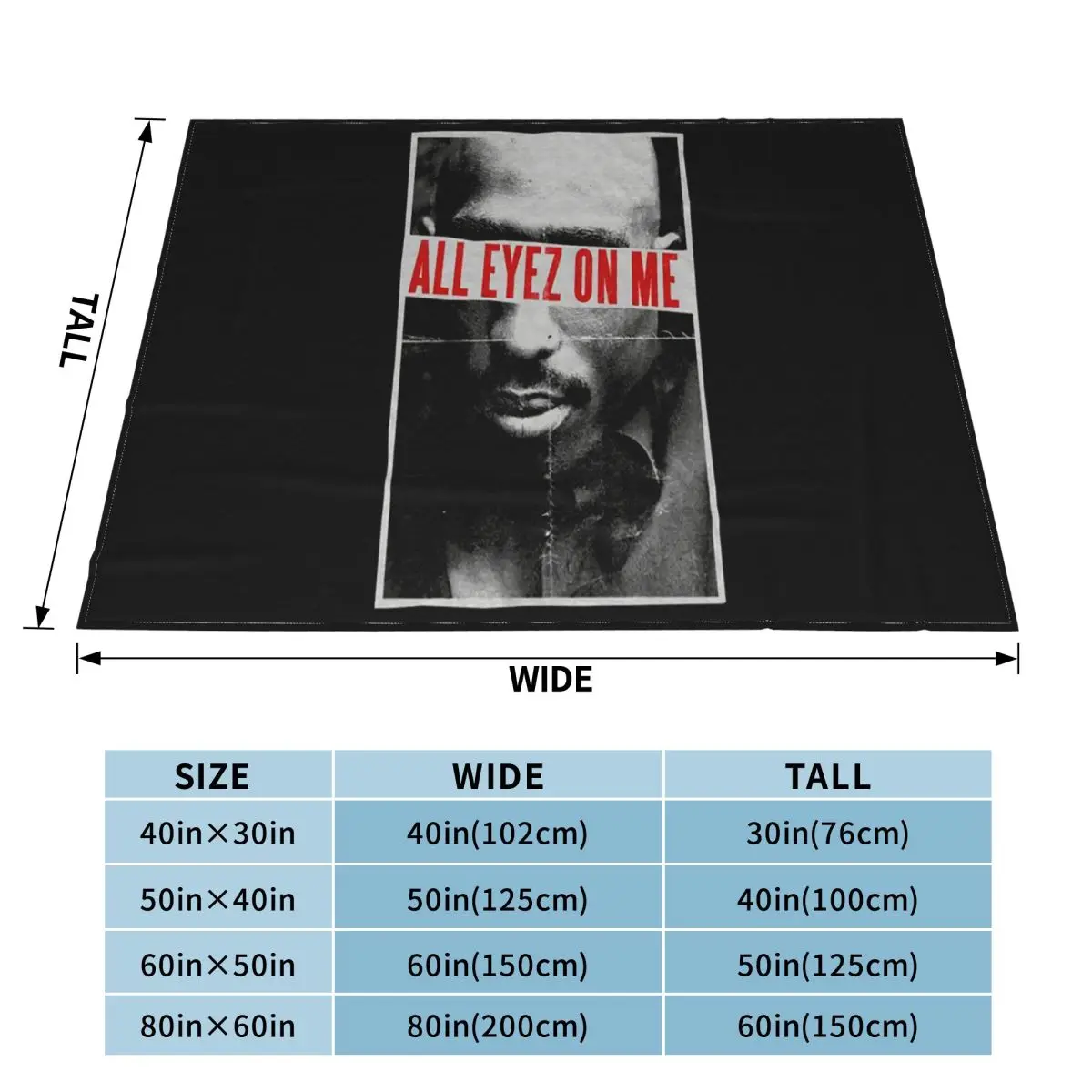 Тупак Шакур 2Pac Все Глаза На Мне плед флис для взрослых