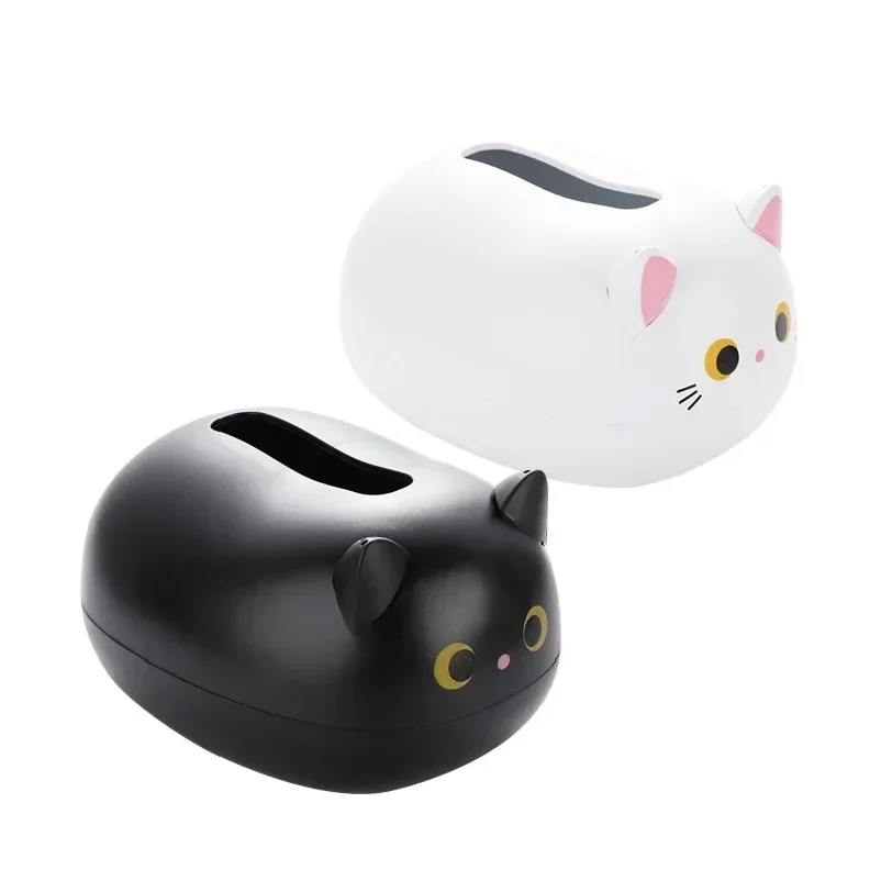 Коробка для салфеток Kawaii Cat, контейнер для хранения салфеток для гостиной, кухонный диспенсер для бумаги, настольный держатель для туалетной бумаги для ванной комнаты и общежития (art.: 3920db5e2a8cb) - 3920db5e2a8cb