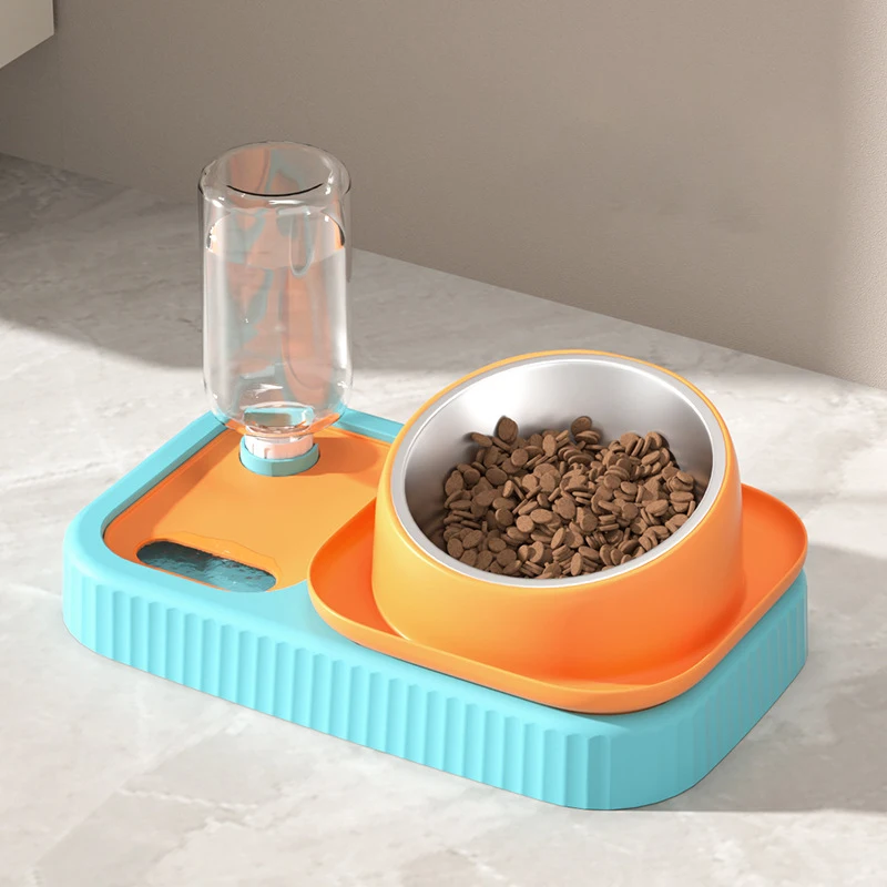 

Automatic 2 In 1 Water Dispenser Detachable Food Container Easy Clean Cat Bowls And Drinkers Non Spill Cat Feeder Dog Accessorie