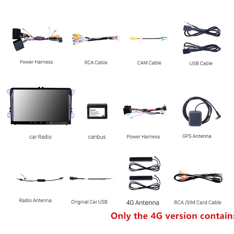 Seicane 2Din Android 12 Car Multimedia player For VW/Volkswagen/Golf/Polo/Tiguan/Passat/b7/b6/SEAT/leon/Skoda/Octavia Radio GPS images - 6