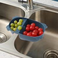 kitchen sink strainer sink basket fruit vegetable drainer sponge rack drain filter for leftovers multifunctional drain basket
