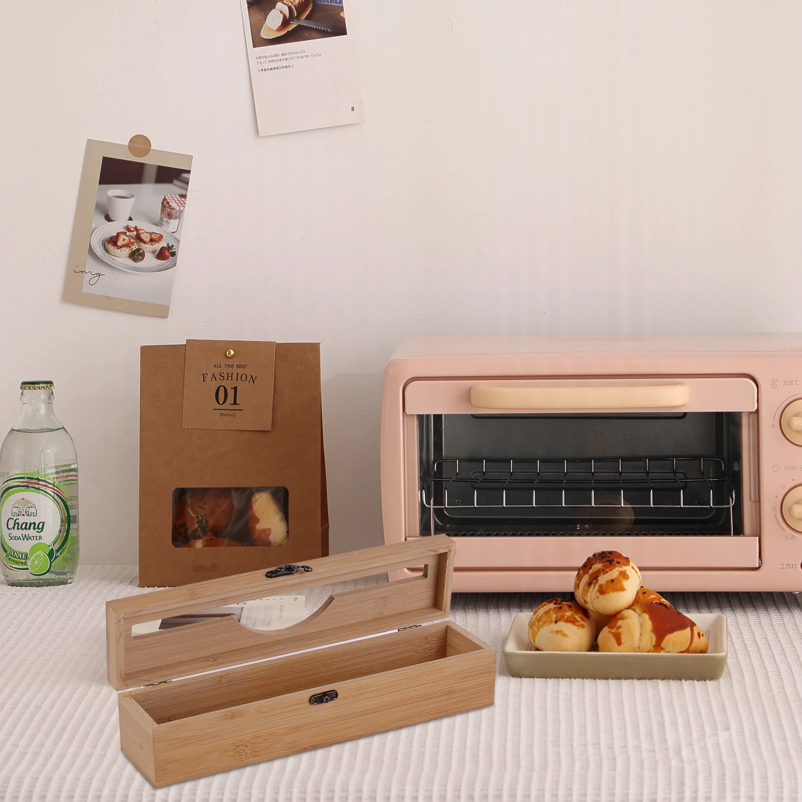 

Kitchen Food Film Dispenser Cutter Parchment Aluminum Foil And Film Dispenser Food Wrap Cling Film Cutting Holder
